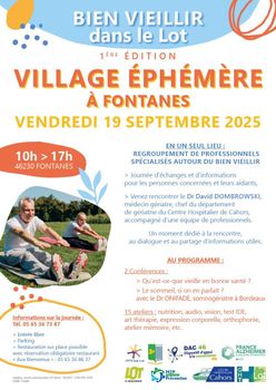 Village Ephémère "Bien Vieillir dans le Lot"