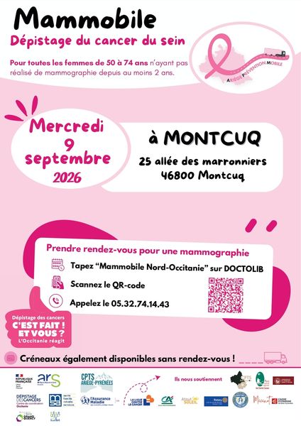 MONTCUQ - Mammobile : dépistage du cancer du sein