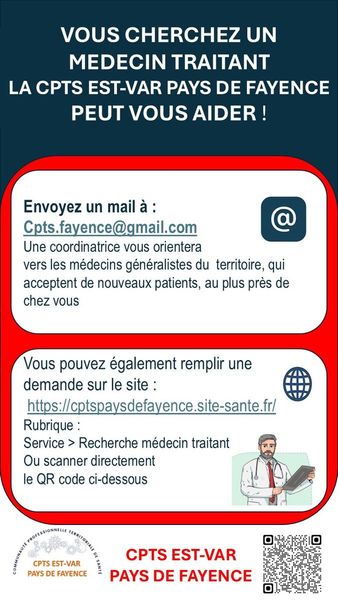 Vous cherchez un médecin traitant? 