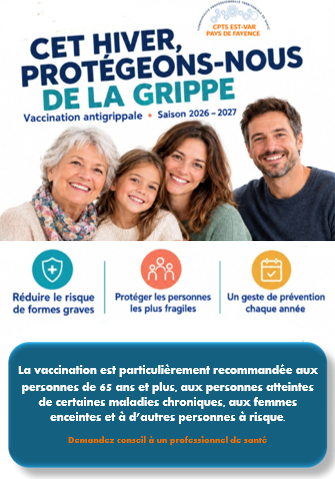 Campagne vaccination antigrippale - saison 2026-2027