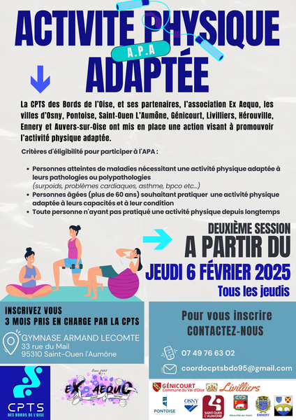 Session 2 : Activité Physique Adaptée (APA) - CPTS des Bords de l’Oise