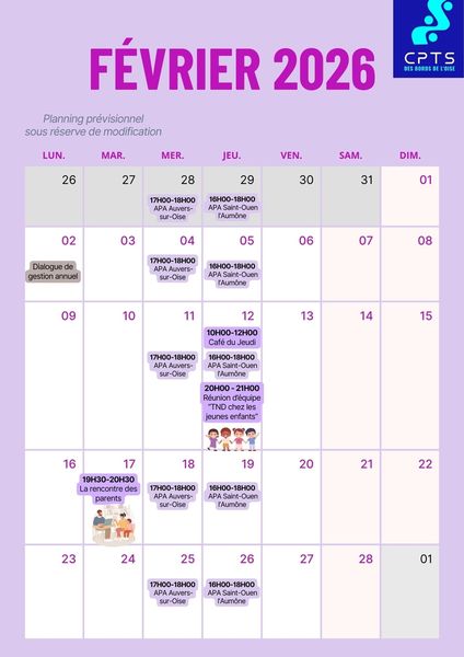 Planning mensuel _ Février 2026