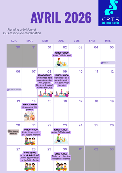 Planning mensuel _ Avril 2026