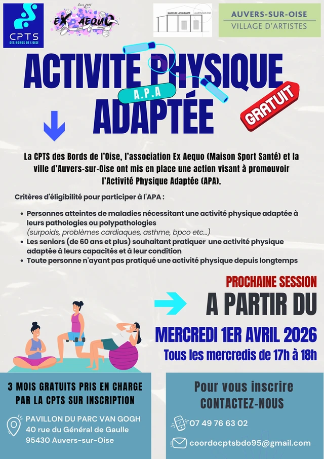 Activité Physique Adaptée (APA) – Session Avril / Juin 2026