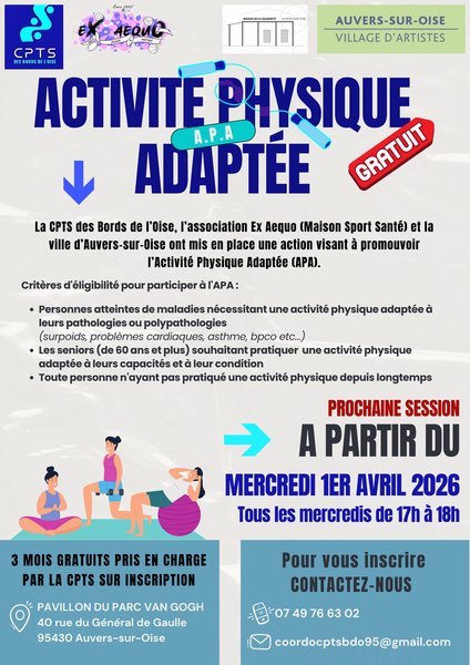 Activité Physique Adaptée (APA) – Session Avril / Juin 2026