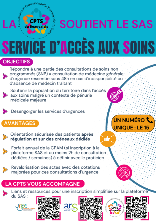 Le Service d'Accès aux Soins - Infos et inscription pour les professionnels de santé