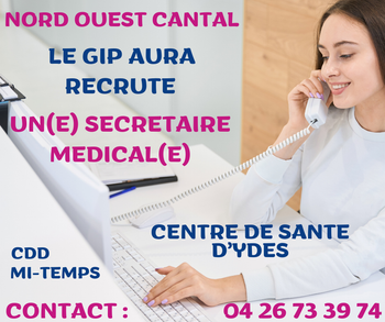 POSTE DE SECRETAIRE MEDICAL(E) SALARIE(E) - CENTRE DE SANTE D'YDES