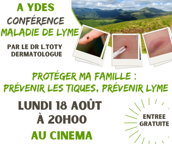 Conférence Maladie de Lyme à Ydes