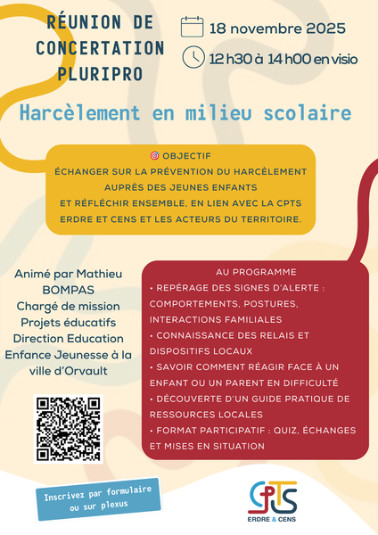 18 Novembre 2025 : Réunion de concertation pluripro