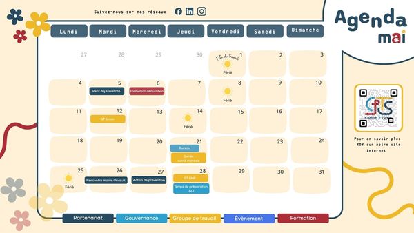 Agenda du mois de Mai