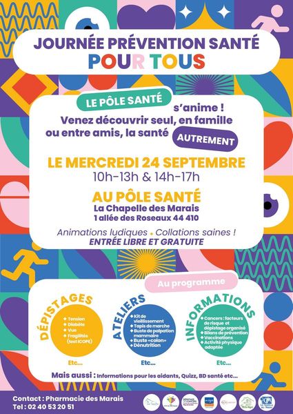 Journée Prévention santé mercredi 24 septembre à La Chapelle des Marais