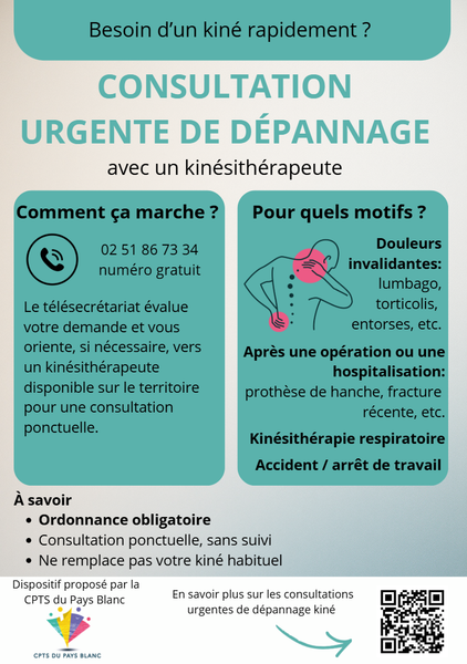 Consultations Urgentes de "Dépannage" – Kinésithérapeutes & Sages-femmes