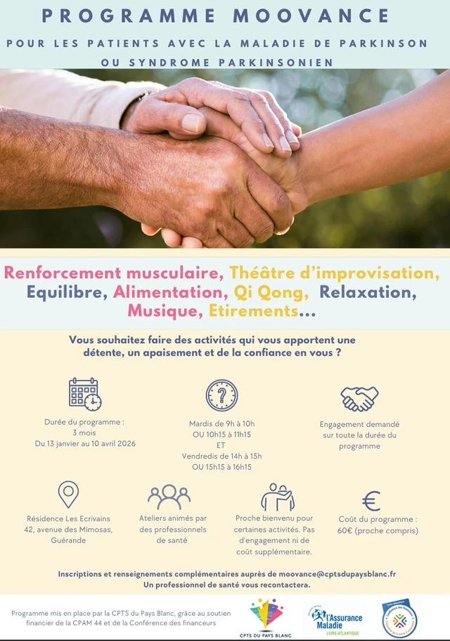 Programme Moovance : une 2ème session dédiée aux personnes atteintes de Parkinson