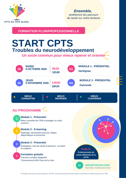 Formation START-er CPTS : mieux repérer et accompagner les troubles du neurodéveloppement