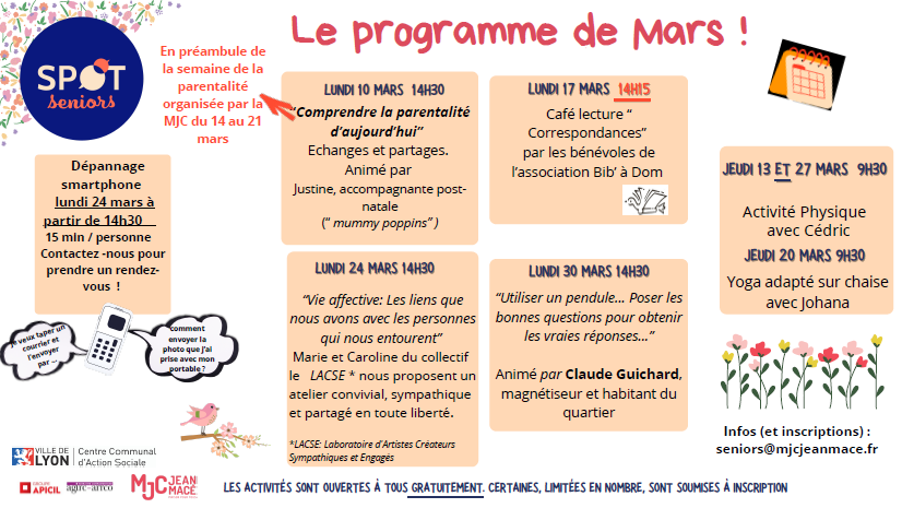 Programme "SPOT SENIORS" - Mars 2025