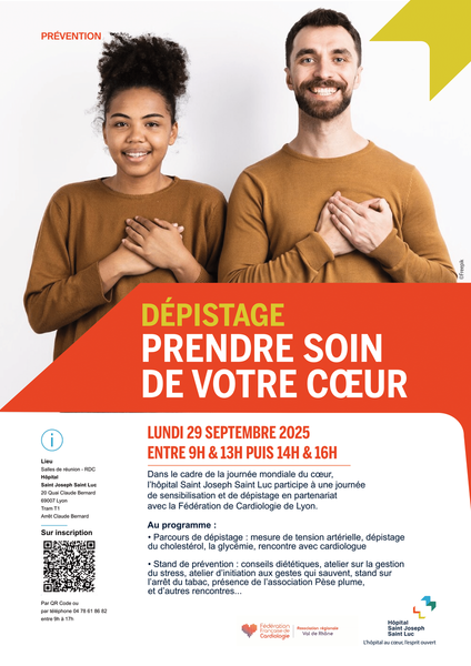 ❤ Dépistage et prévention cardiovasculaire à Lyon 7! 