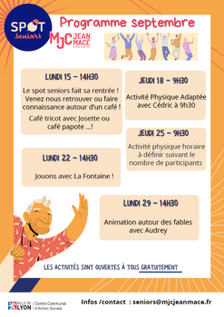 Programme "Spot Séniors" - Septembre 2025