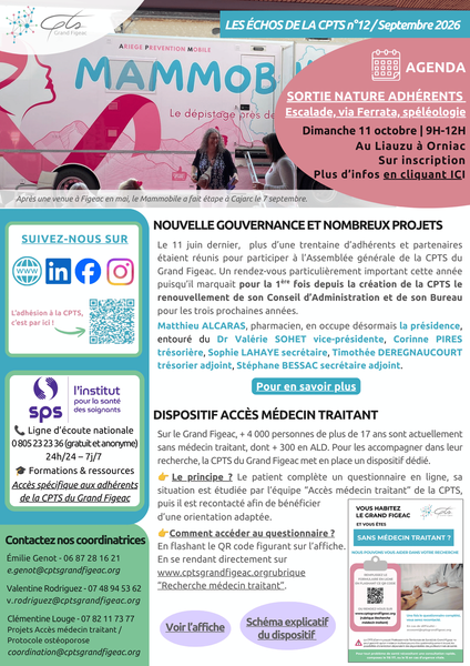 Les Échos de la CPTS : découvrez le n°12 (Septembre 2026)