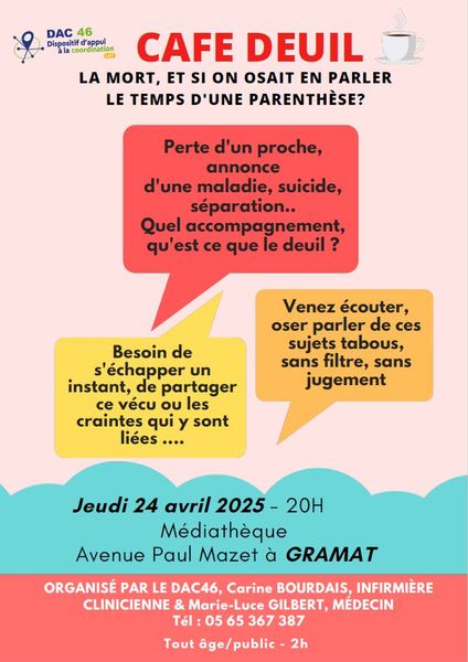 Prochains cafés deuil  par le DAC 46