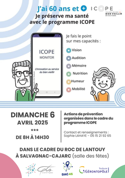 Une animation prévention pour les 60 ans et + ce dimanche 6 avril