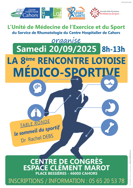 Congrès de médecine de l'exercice et du sport 2025 : 8e rencontre lotoise médico-sportive