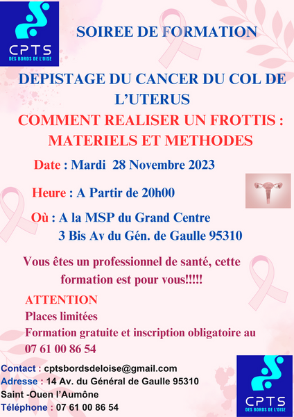 FORMATION DEPISTAGE CANCER DU COL DE L'TERUS