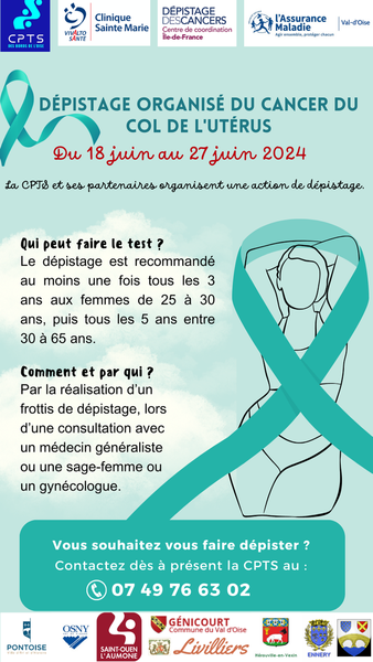 Campagne de Dépistage organisé du Cancer du Col de l'Utérus ! 🎗️